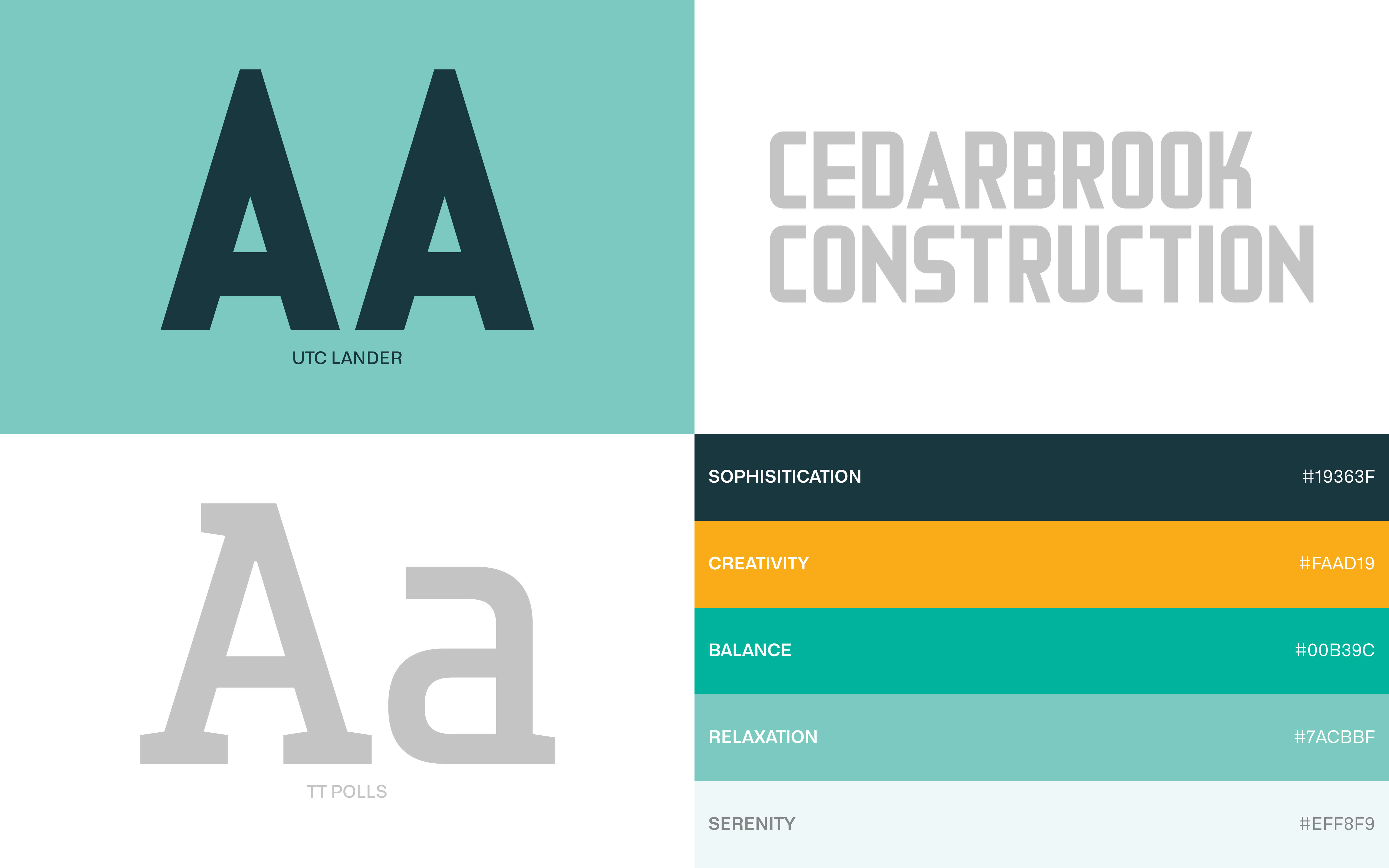 Cedarbrook Construction Branding Components