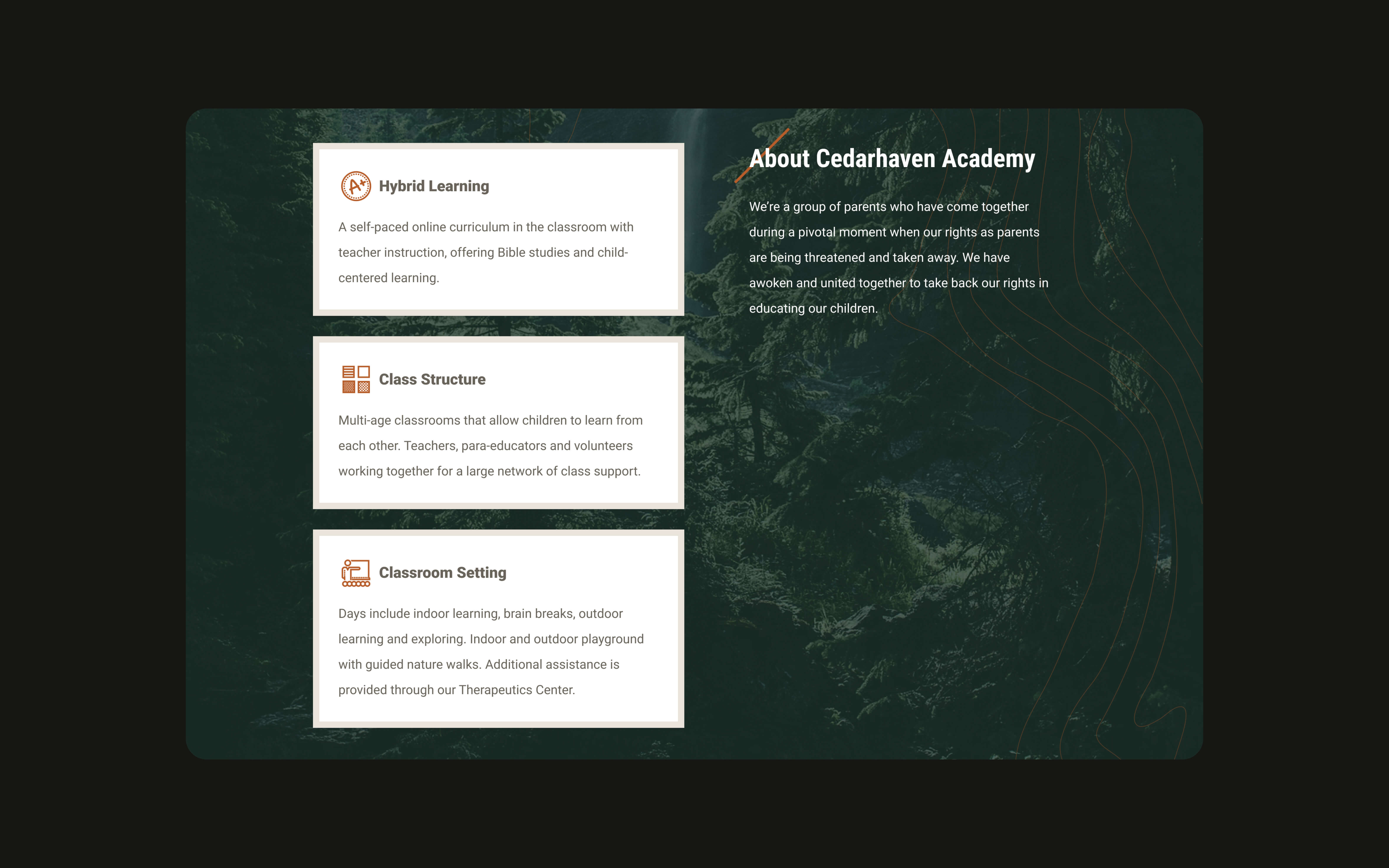 Cedarhaven Enterprises Desktop Website UI Design