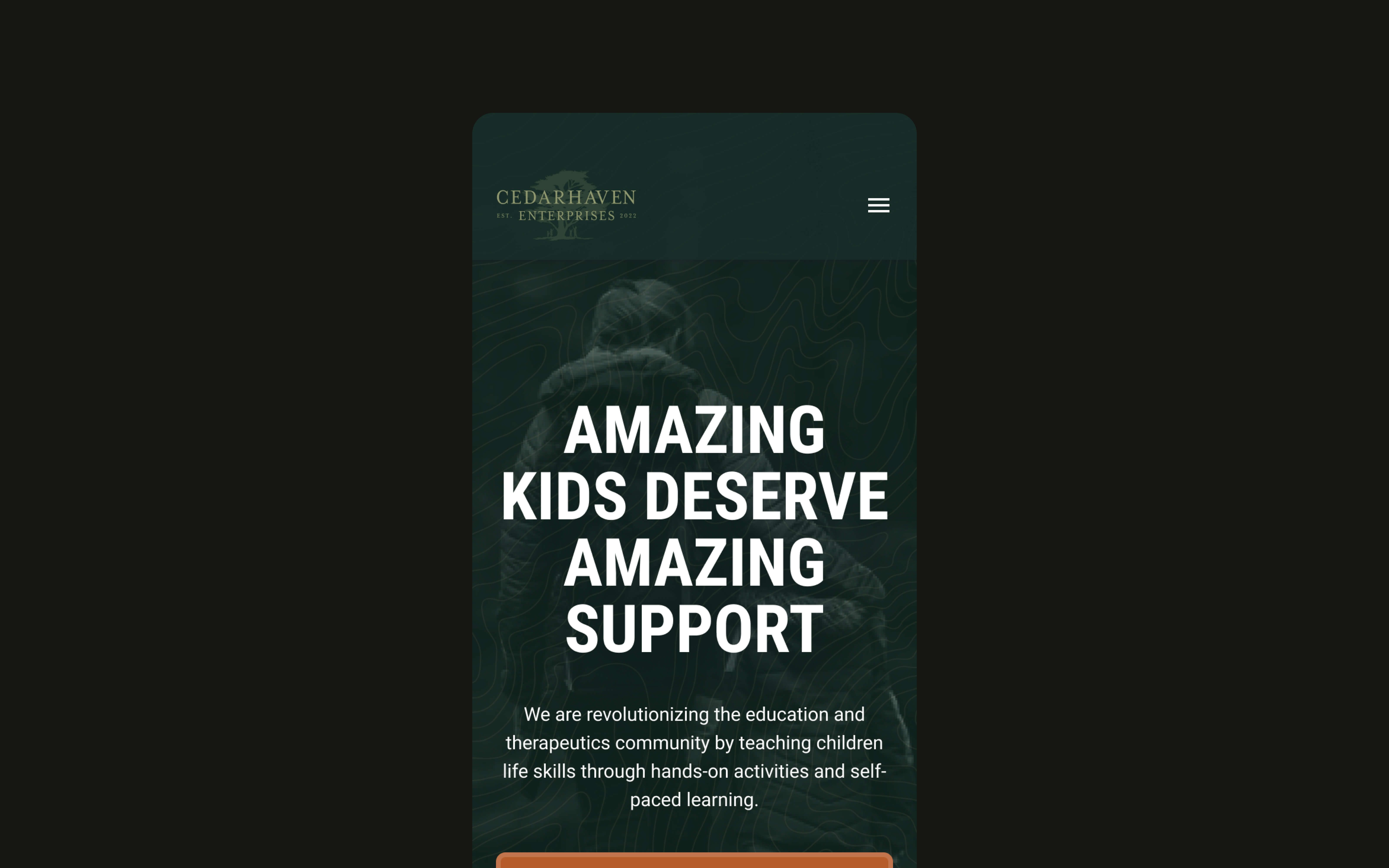 Cedarhaven Enterprises Mobile Website UI Design