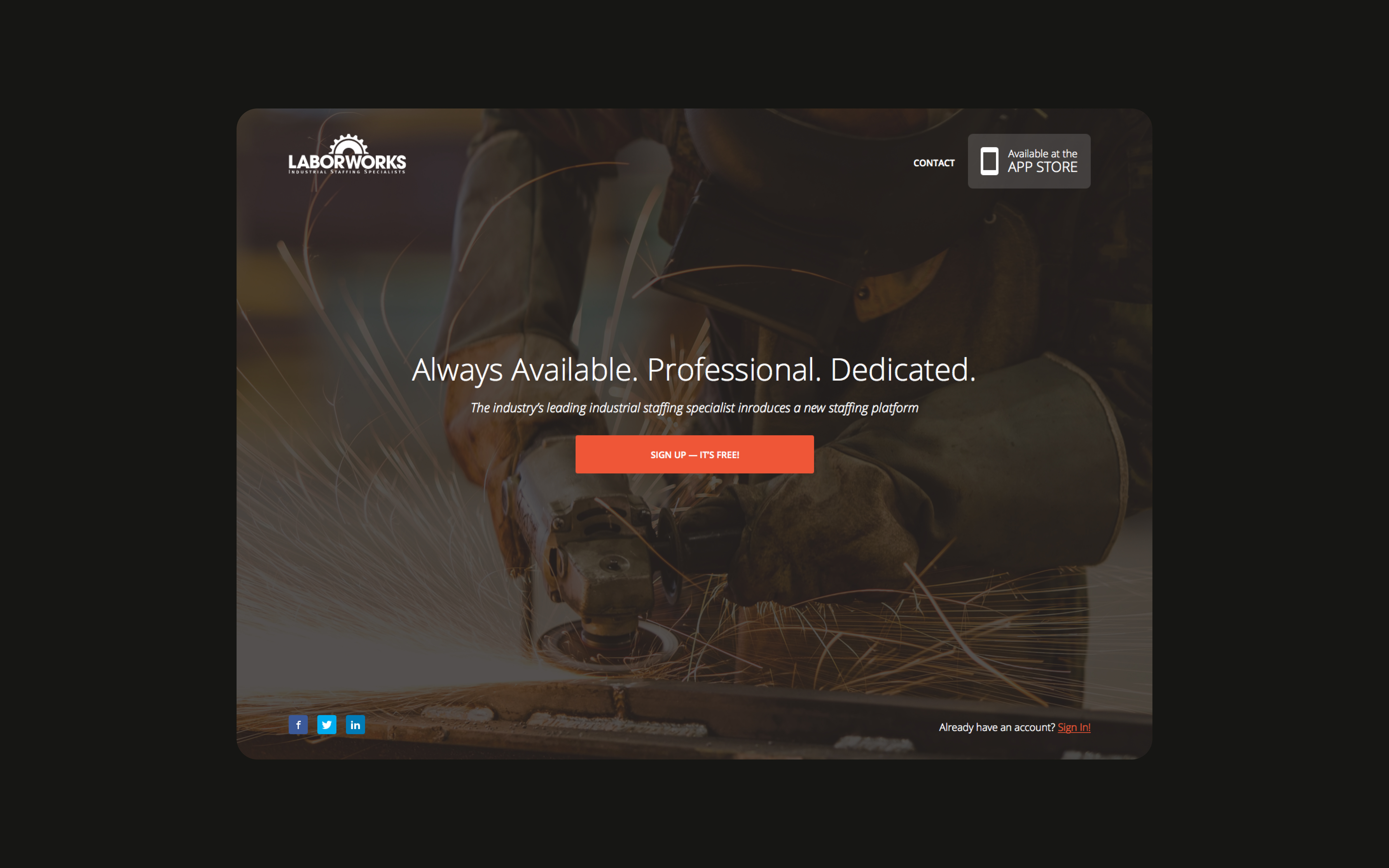 Laborworks Desktop Web Application UI Design