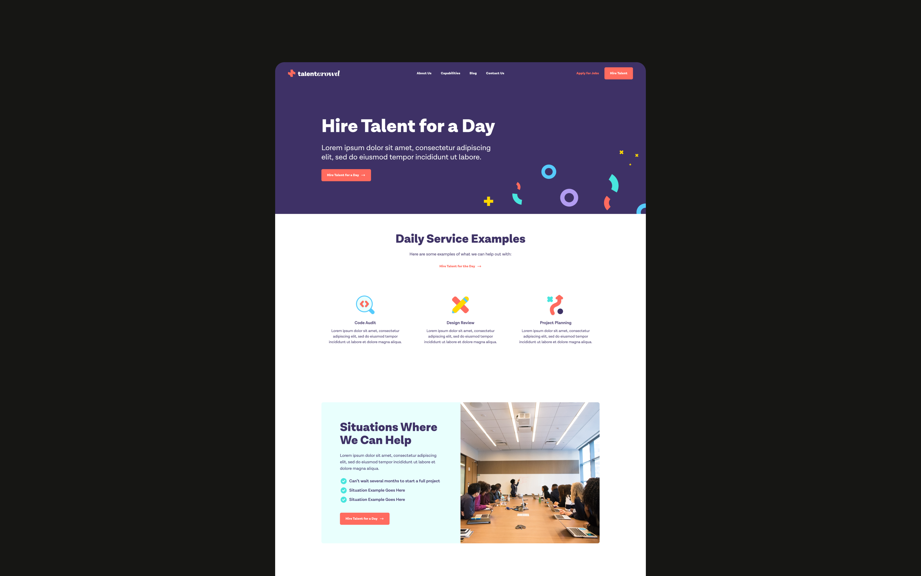 Talentcrowd Desktop Website UI Design