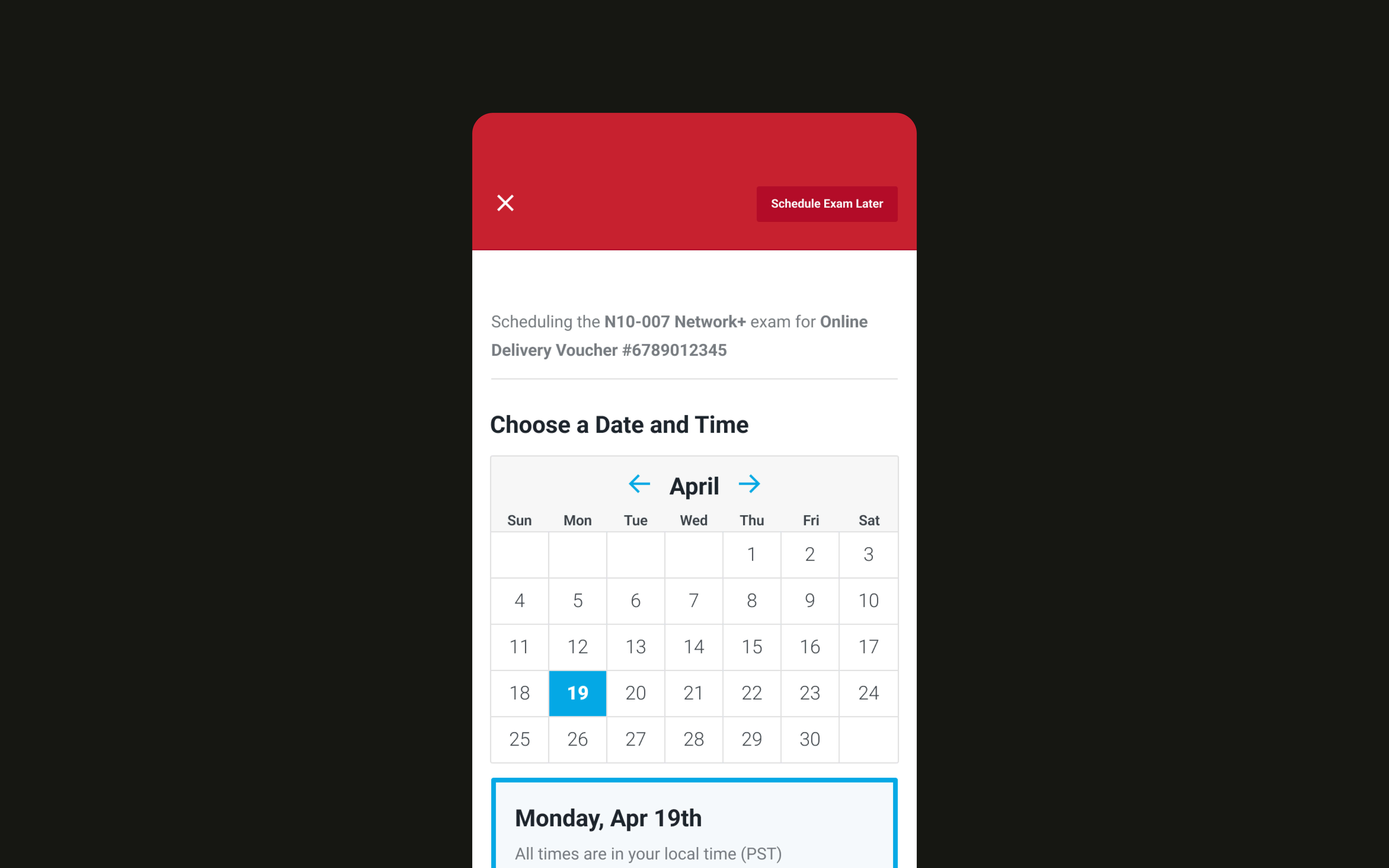 CompTIA Mobile Website UI Design
