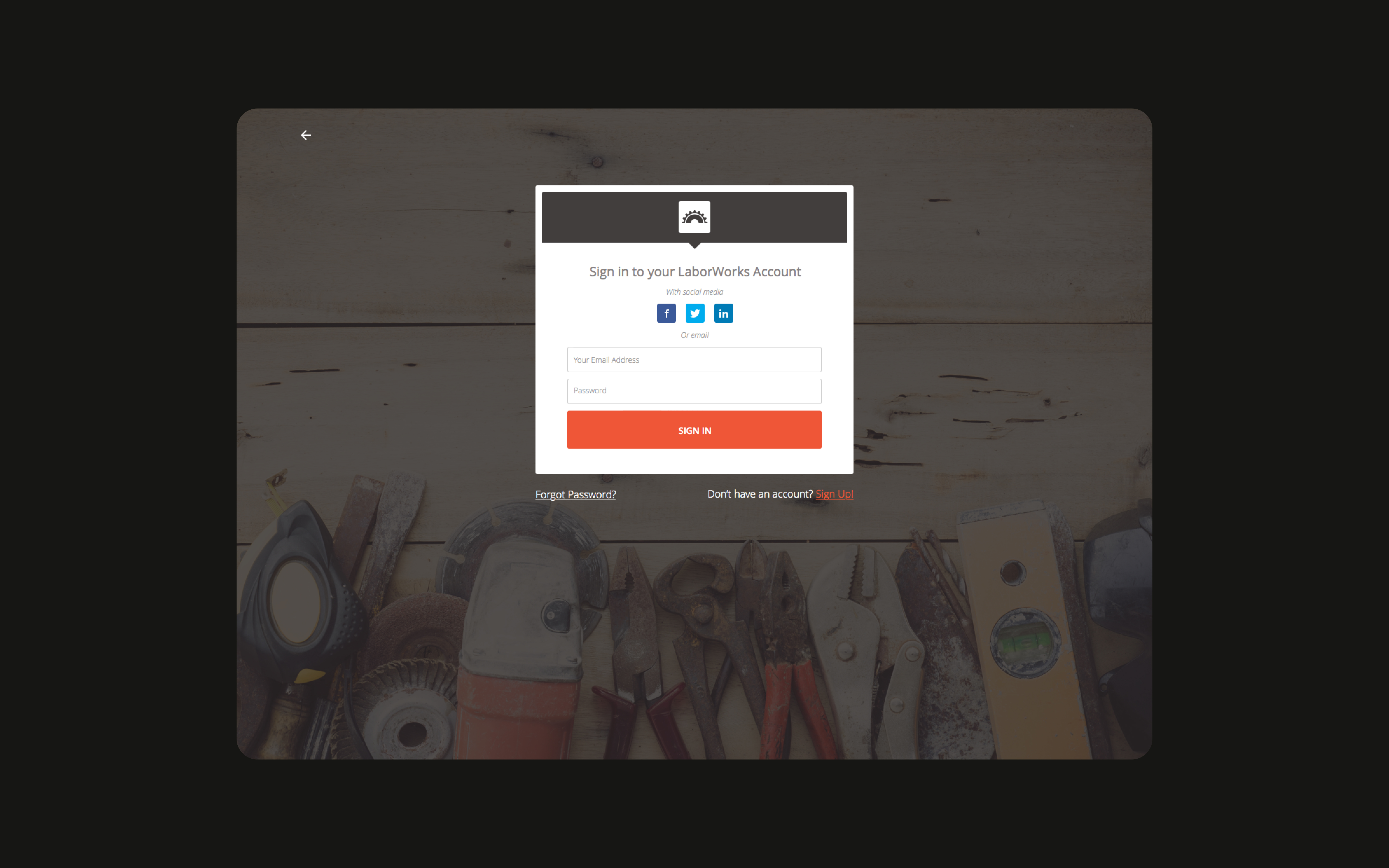 Laborworks Desktop Web Application UI Design